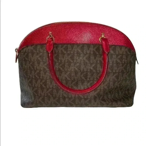 MICHAEL KORS Brown/Red Satchel - Picture 2 of 11